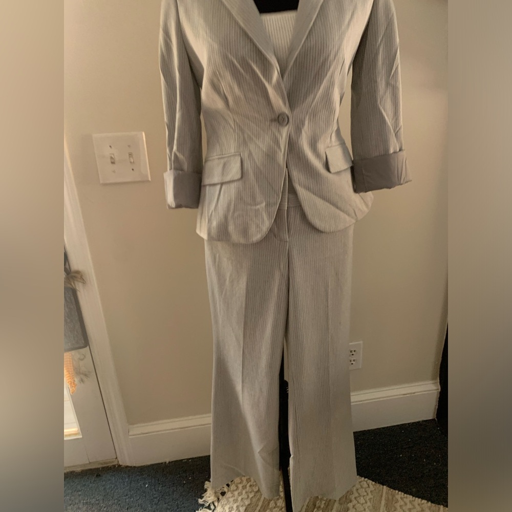 Gray Pinstripe Suit like New - Picture 8 of 9